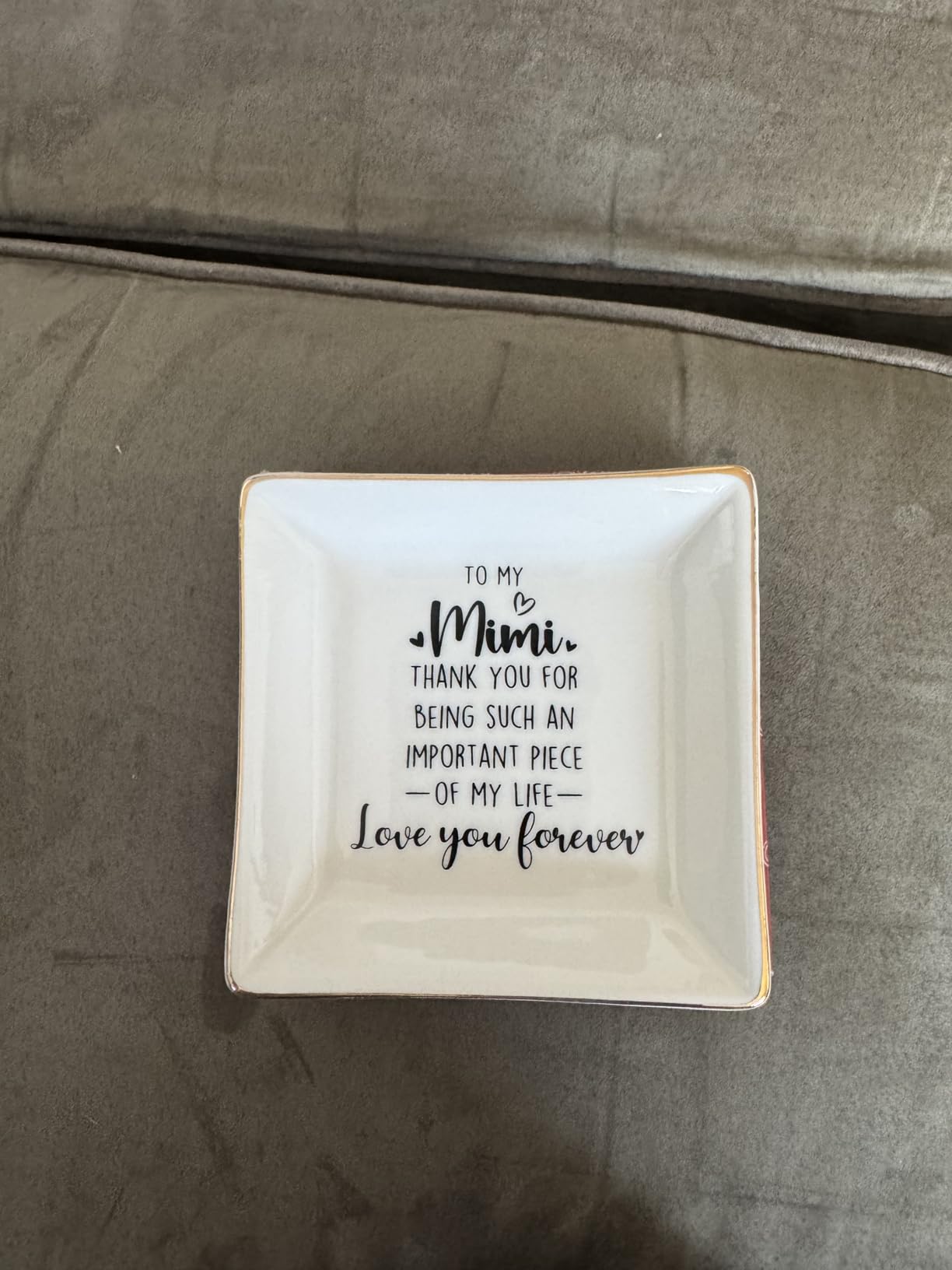 Godmother Gifts Ceramic Jewelry Dish Square Trinket Tray Gift for Godmother | 4x4 inch Ring Holder, Idea Gift for Godmother Birthdays, Mother's Day, Christmas, Godparent Proposal, Baptism customer photo 1