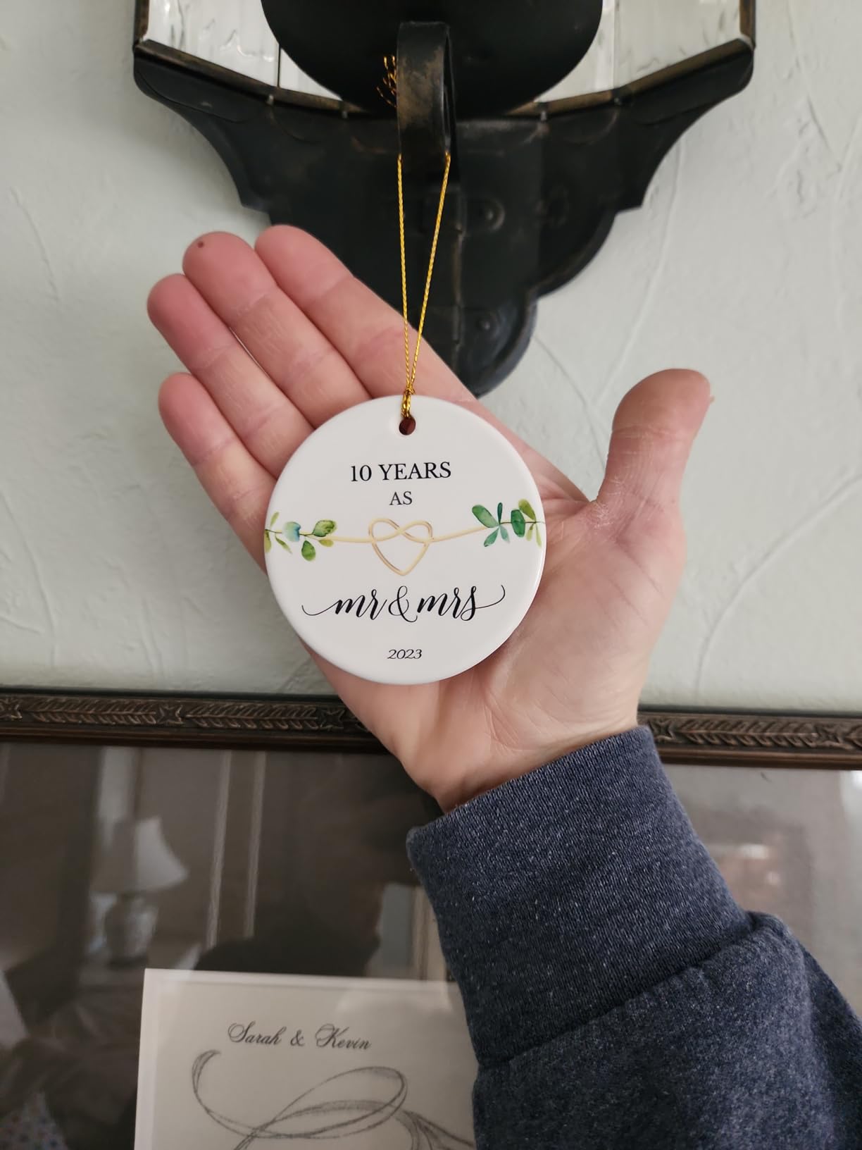 12th Anniversary Ornament, Gifts for 12 Year Wedding Anniversary Ornament | 12th Anniversary Gifts, 12 Year Anniversary Gifts for Couple, Her, Him, 12 Years as Mr and Mrs Christmas Ornament 2026 customer photo 1