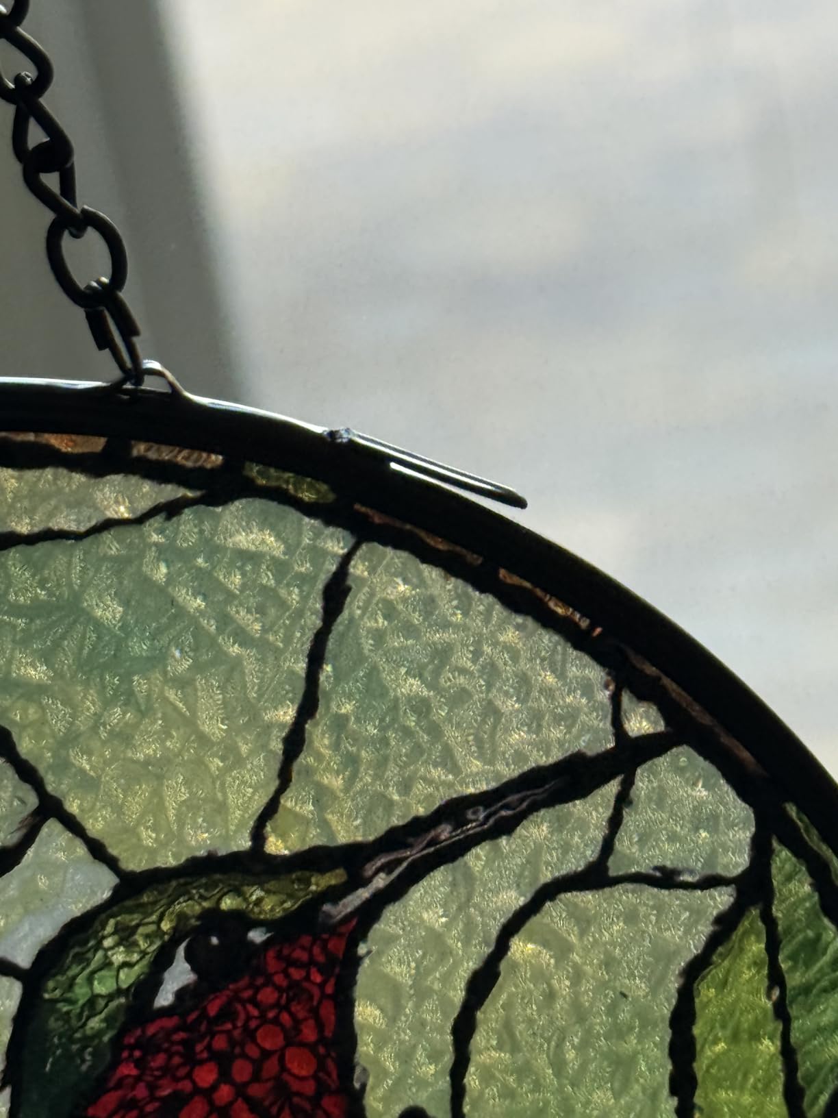 Stained Glass Window Hanging Bees Flower Suncatcher Gifts for Women 7.8
