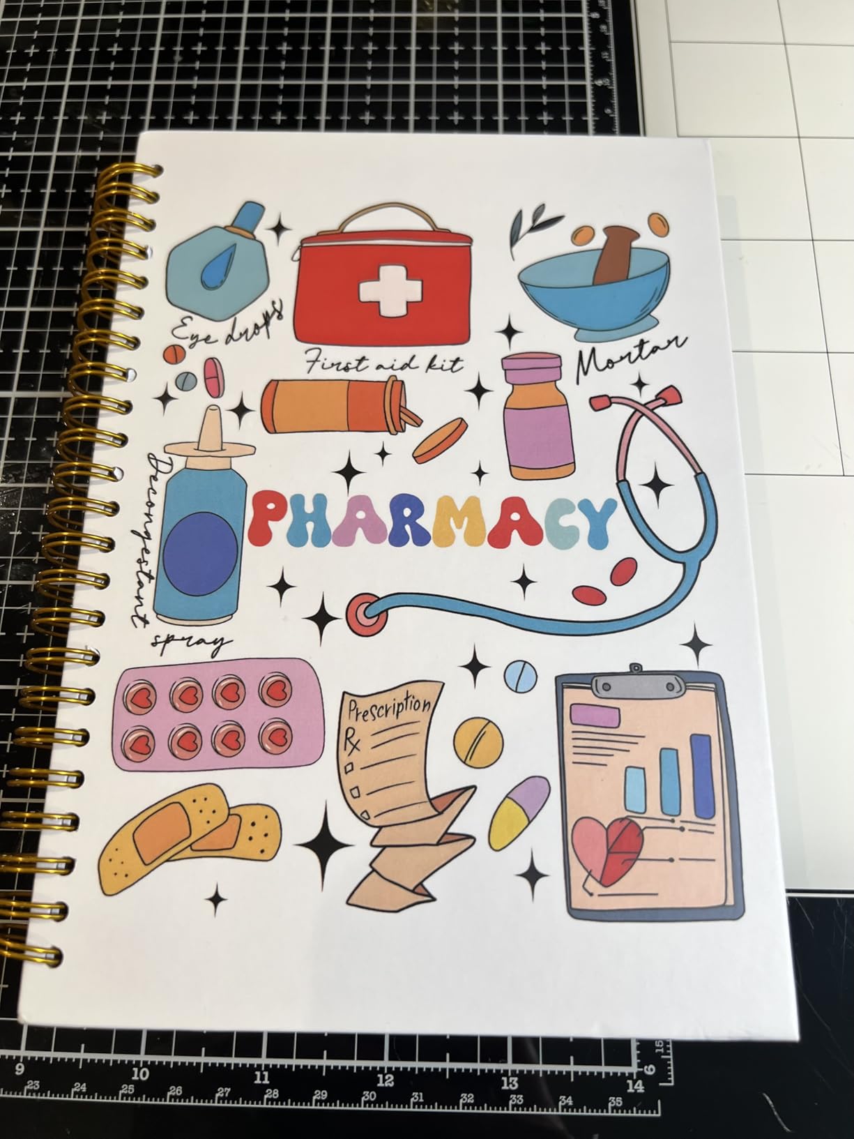 Pharmacy Nurses Spiral Notebook, Pharmacy Technician Gifts Journaling Notebooks, Medical Staff Gifts Journal for Writing, Pharmacist Gift Notebooks for Note Taking, 5.5x8.3 Inch customer photo 1