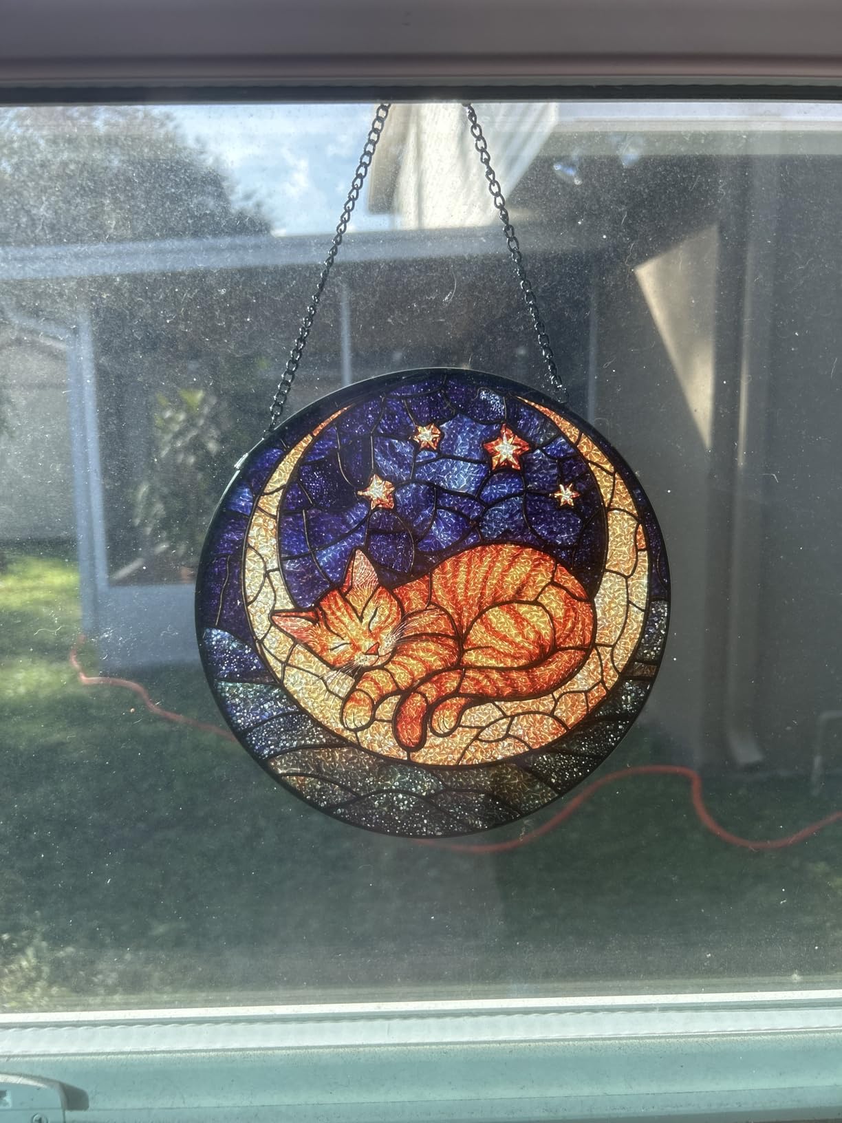 Stained Glass Window Hanging 3 Horses Suncatcher Gifts for Women 6.3