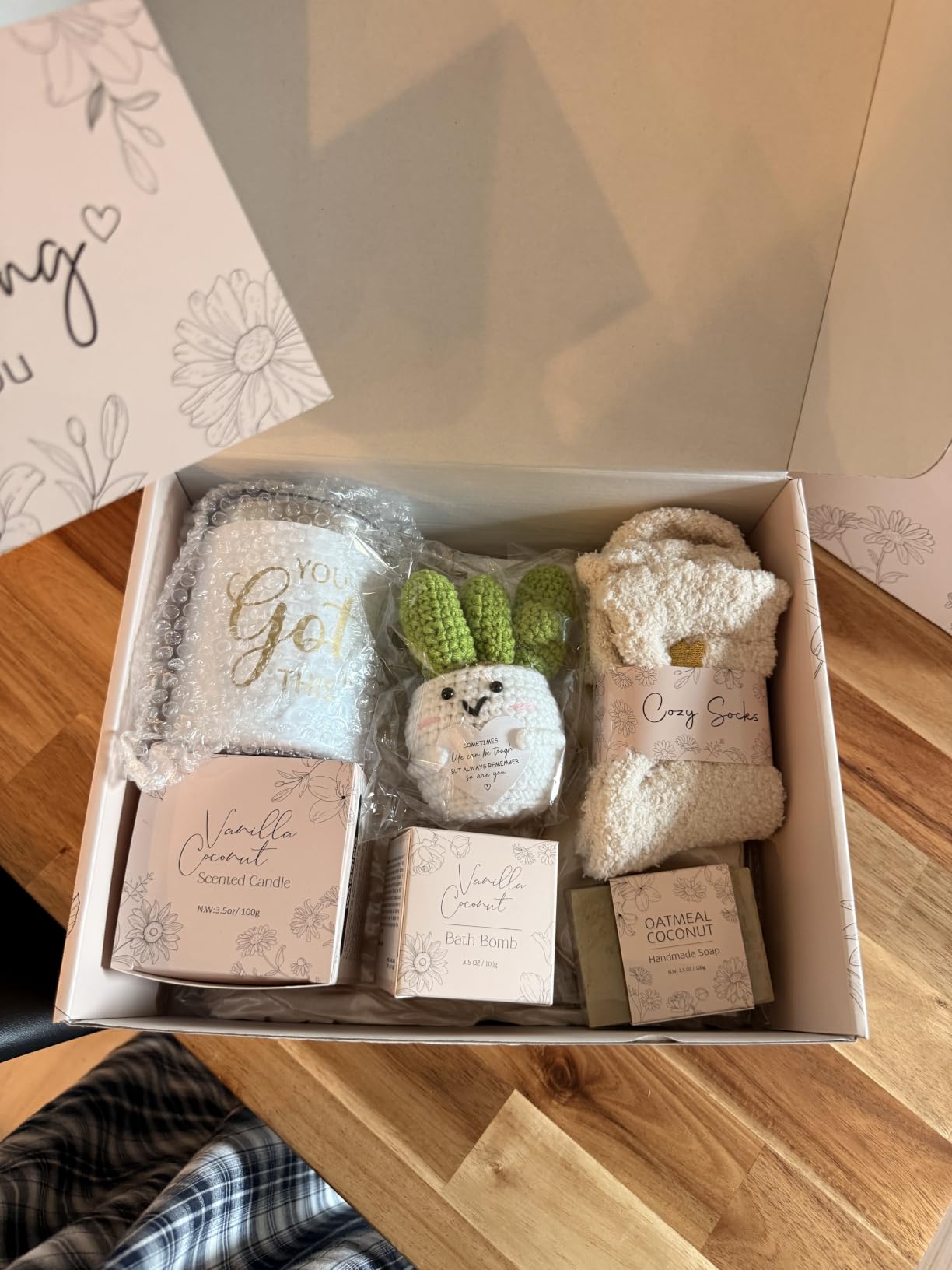 Get Well Soon Gifts Baskets for Women Self Care Gifts, Spa Care Package After Surgery Inspirational Thinking of You Sympathy Gift, Feel Better Encouragement Gift for Women Sick Friends Mom w/ Blanket customer photo 1