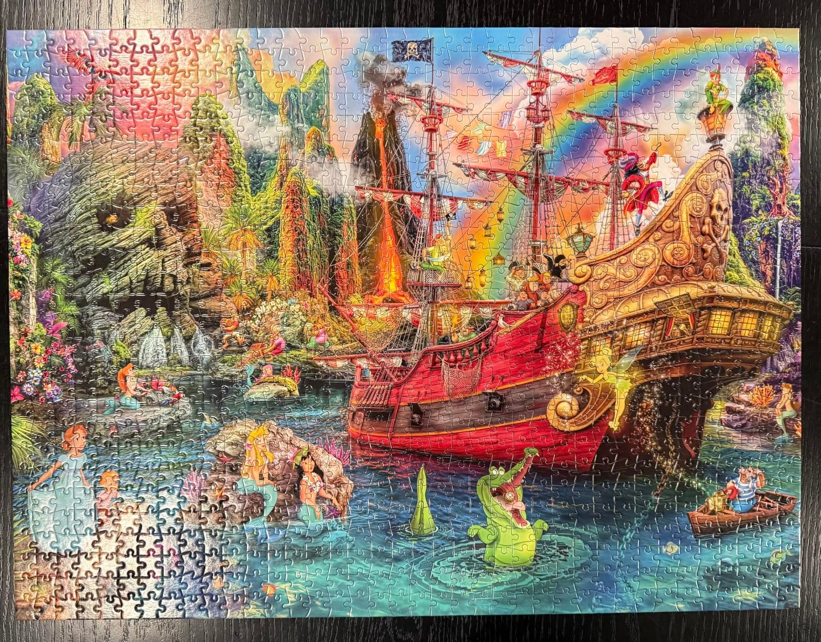 Buffalo Games - Disney Peter Pan Mermaid - 1000 Piece Puzzle for Adults | Official Art, Made in USA, Premium Blue Puzzle Board, Finished Size 27 x 20 in, Includes Poster, Frameable Art, Giftable customer photo 1