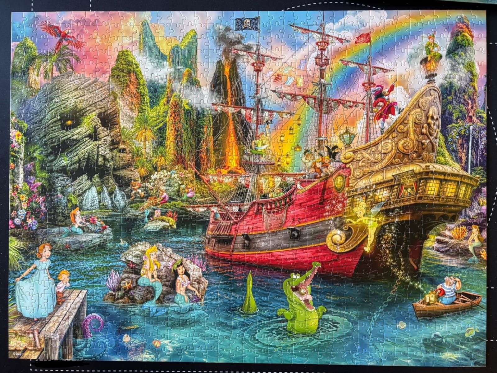 Buffalo Games - Disney Peter Pan Mermaid - 1000 Piece Puzzle for Adults | Official Art, Made in USA, Premium Blue Puzzle Board, Finished Size 27 x 20 in, Includes Poster, Frameable Art, Giftable customer photo 2