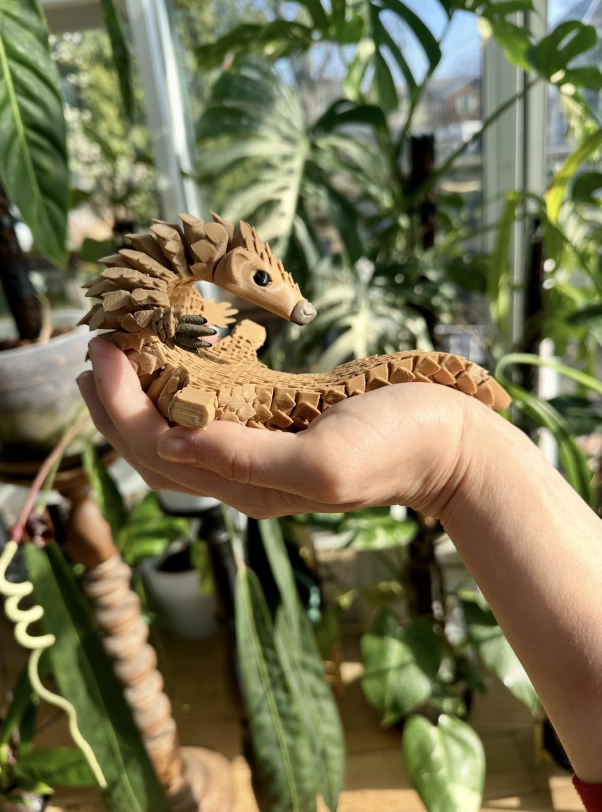 Skunk Prints HyperFlexi Pangolin, 3D Printed Flexible TPU Rubber Articulated Figure, Durable Sensory Fidget, Tactile Desk Accessory, Collectible Display Figure customer photo 2