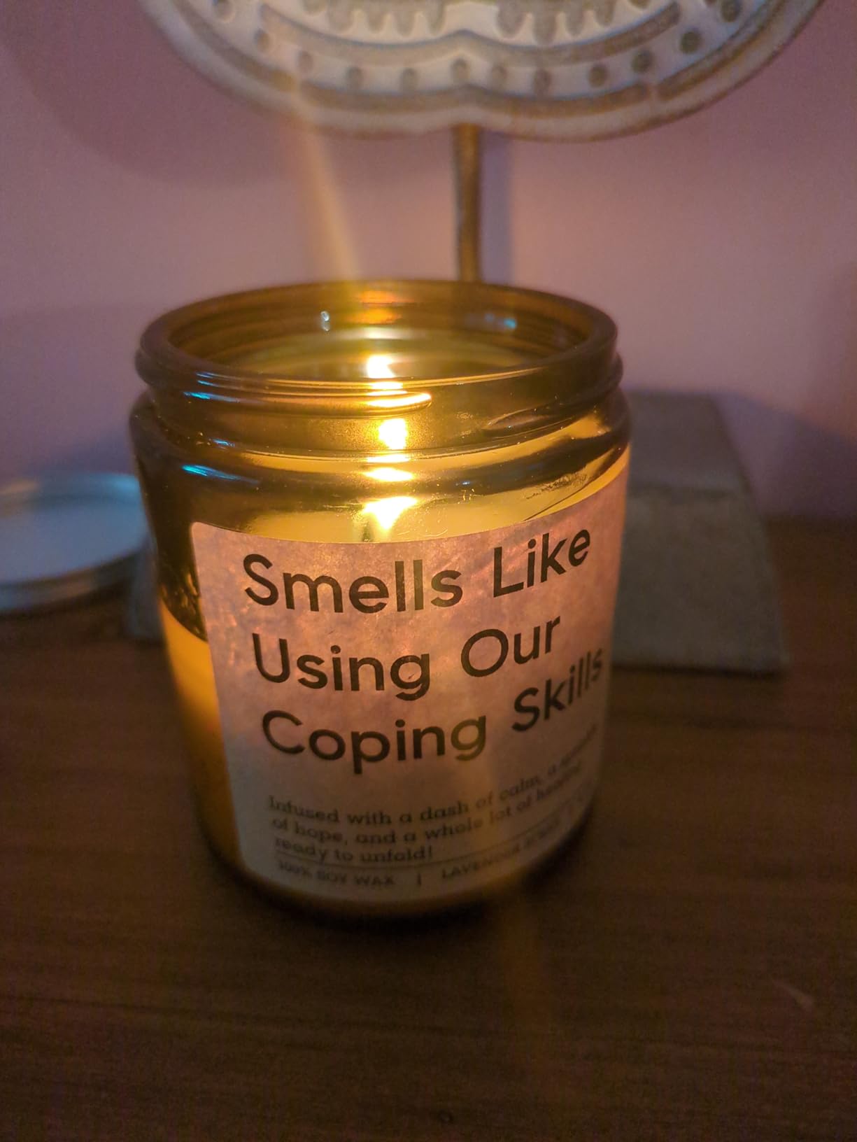 LEADO Funny Coping Skills Candle customer photo 2