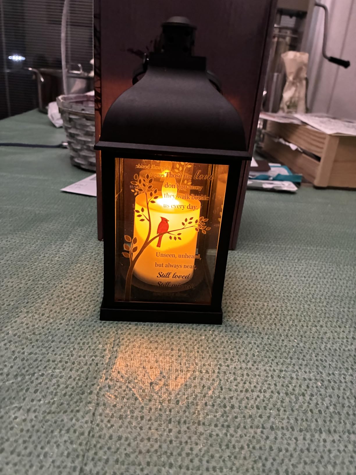 Memorial Lantern with Card - Sympathy Gift for Loss of Loved One, Bereavement Keepsake with Flickering Flame, Memory Lamp for Funeral Remembrance customer photo 2