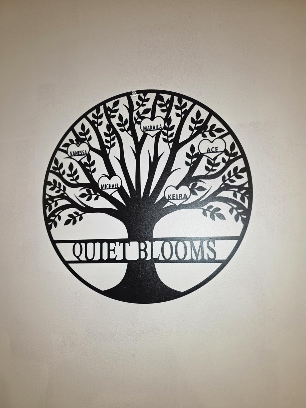 Tree of Life Personalized Family Tree Metal Sign with Hearts - Custom Name & Date - Large Laser Cut Steel Wall Art for Anniversary, Wedding, Parents, Grandparents, Home Decor (12 inch) customer photo 1