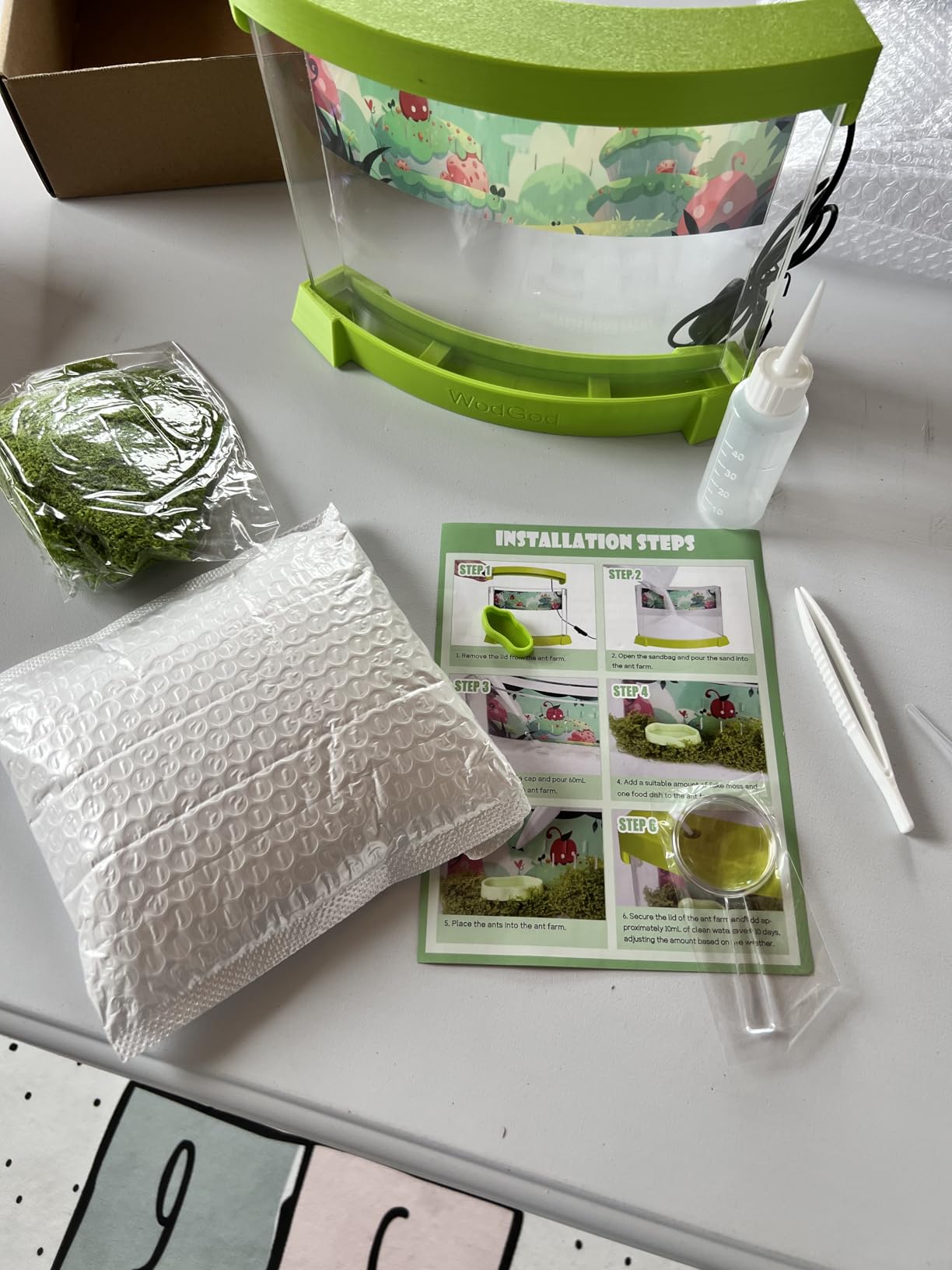 Illuminated Ant Farm Habitat with Magnifier - Educational Ecosystem for Ant Colony Observation, Home & Classroom Science Study (Live Ants Not Included) customer photo 2