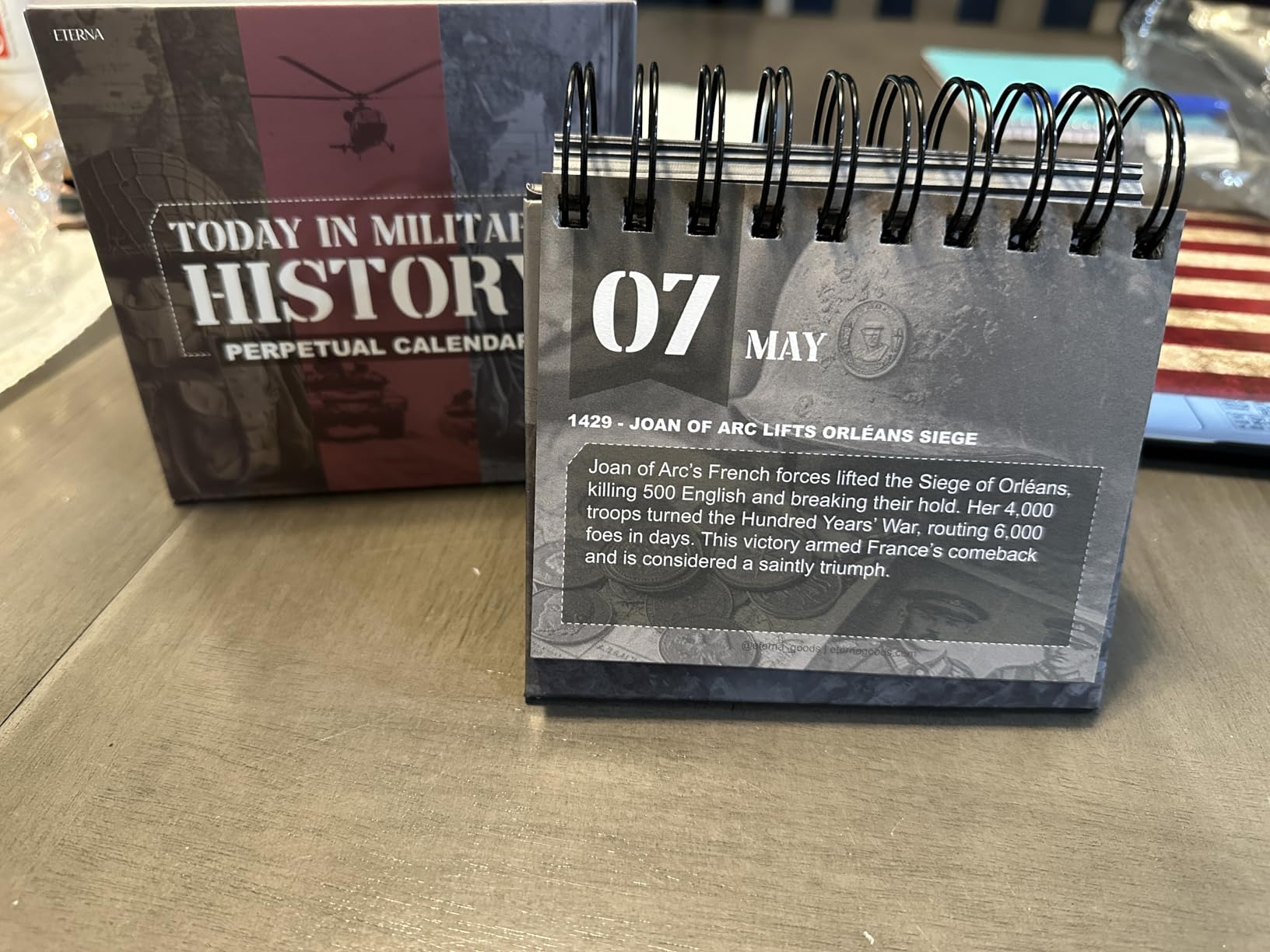 Today in History Perpetual Calendar | Daily World History Facts Desktop Calendar, This Day In Amazing History Trivia Facts & Achievements | History Buff Gift Page A Day Box Calendar with Historical Info For Every Day of The Year customer photo 1