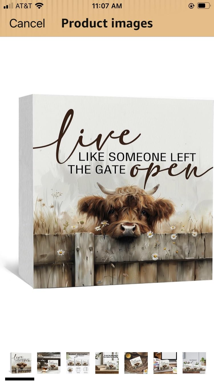 Live like Someone Left the Gate Open Alpaca Wooden Signs, Farm Cottagecore Animal Office Kitchen Bedroom Decor, Rustic Farmhouse Home Decor Signs, Alpaca Gifts for Women customer photo 1