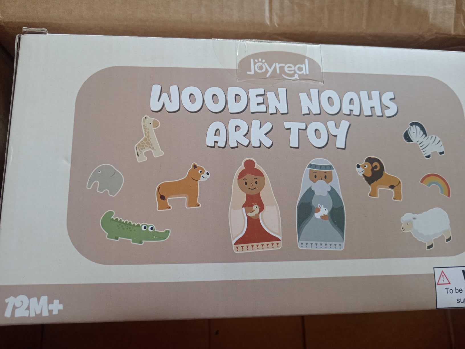 Joyreal Wooden Noah's Ark Toy for 1 Year Old Baby Boy and Girl Baptism Gift | Montessori Educational Toy, Animal Shape Sorter, Christian Toys for Toddler 1-3 customer photo 1
