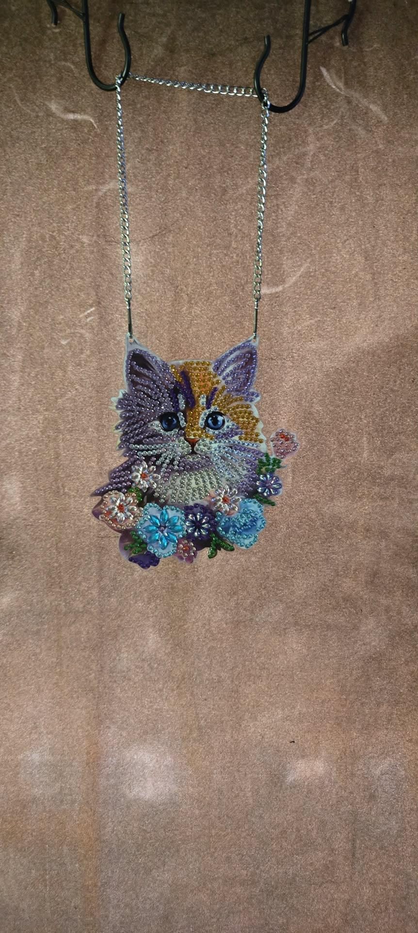 AiYuanzsh Blue Kingfisher Diamond Painting Hanging Ornament Kit, Bird DIY Crystal Gem Art Pendant customer photo 1