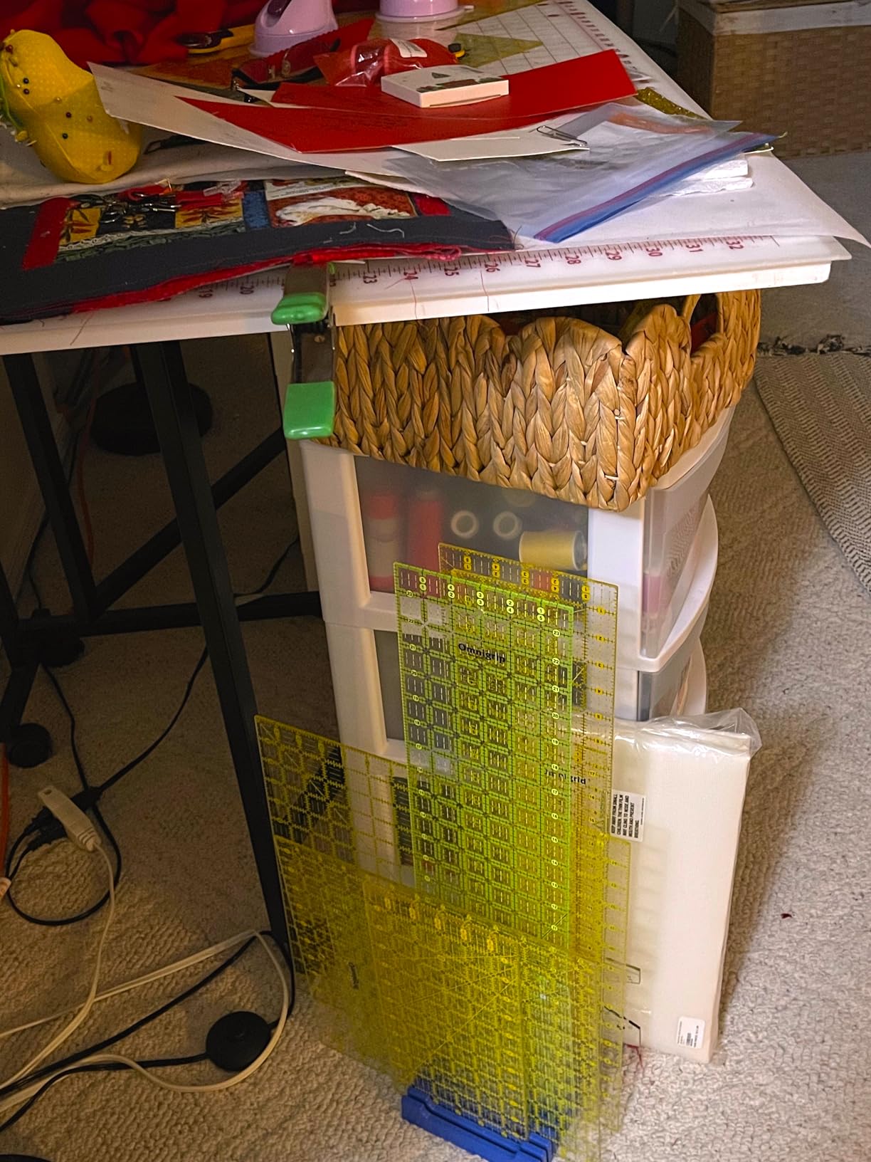 Storage Rack for Quilting Rulers, 12 Slot Ruler Holder Organizer and Storage (1-Pack) customer photo 1