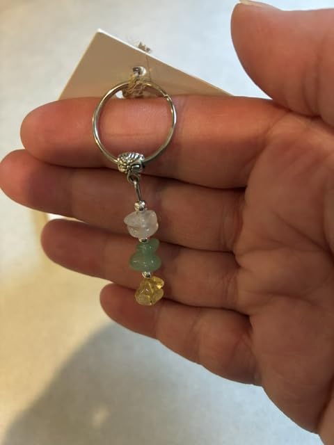 Retirement Gift For Woman, Keychain For Friend, Coworker, Teacher, Nurse | Made With 3 Types Of Genuine Stone Beads And Stainless Steel Ring, Lightweight 2.43 Inch Keychain, Includes Sentimental Card customer photo 1