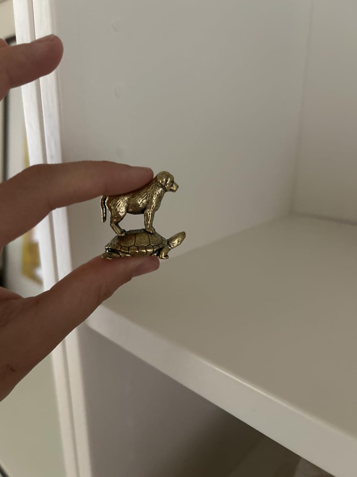 CHOVY Retro Handcrafted Meditating Sloth Statue - 100% Solid Brass Seated Sloth in Thoughtful Pose, Vintage Style Collectible Art Piece for Home & Office | Unique Gift for Nature Lovers customer photo 1