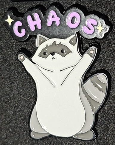 Raccoon Lover Enamel Pin, Funny Chaos Trash Panda Brooch Badge, Funny Gift For Raccoon Lover Animal Enthusiast, Trash Eater Brooches customer photo 1