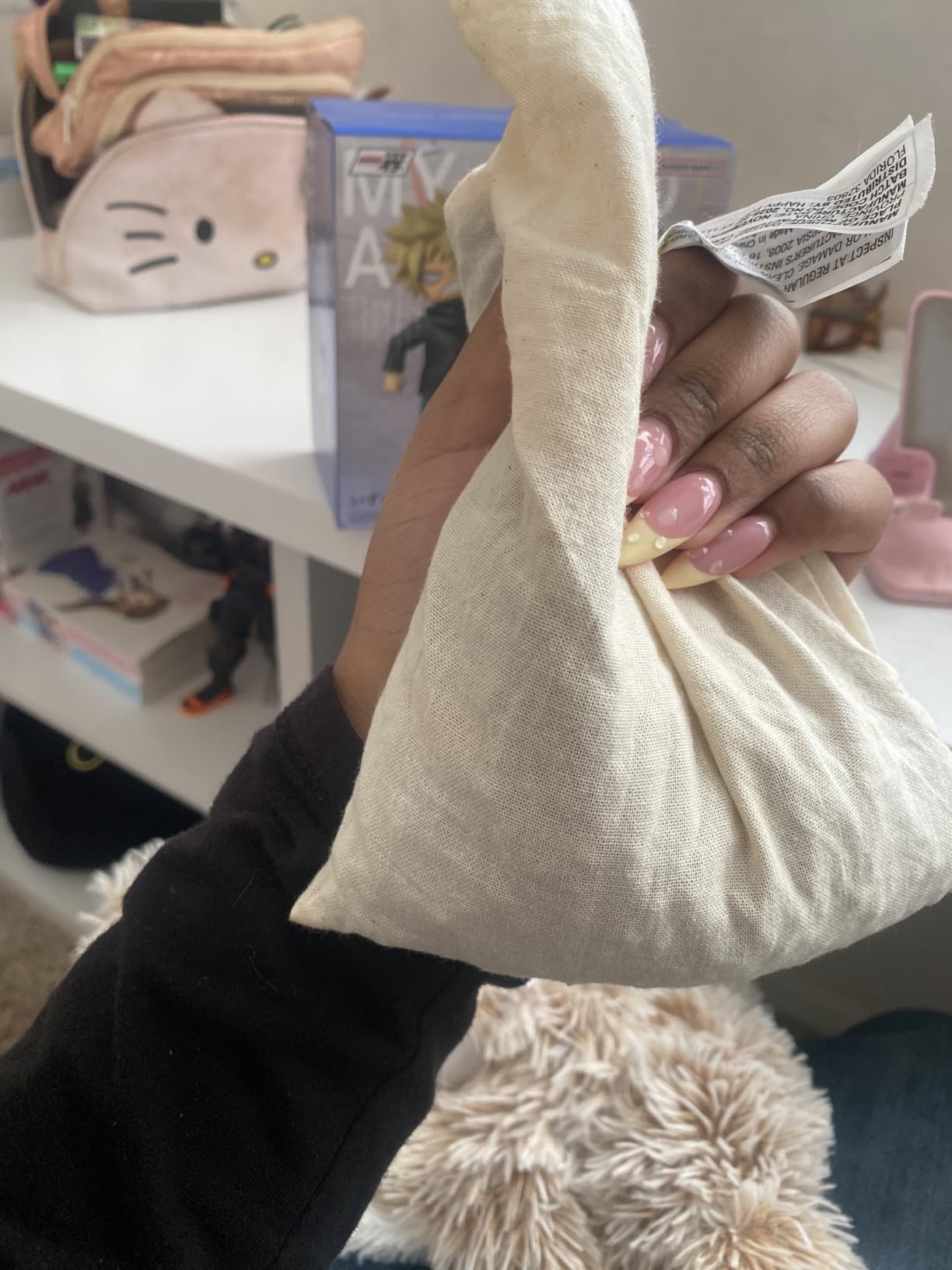Bunny Microwavable & Weighted Stuffed Animals - 1.5 Lbs Unscented Heating Pad for Period Cramps Pain Relief and Anxiety, Cute Bunny Plush Toys Gifts for Women Girls Adults and Kids by Happy Fuel customer photo 1