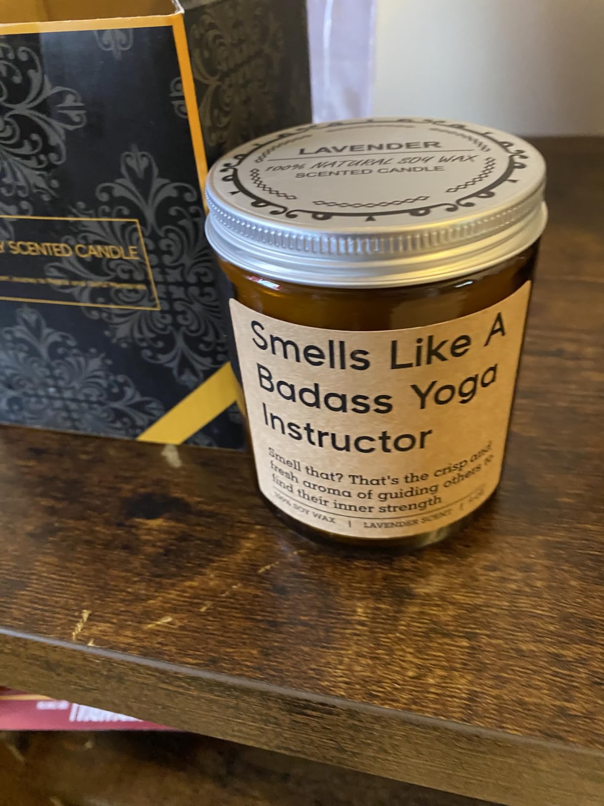 GSPY Scented Candle - Yoga Instructor Teacher Gifts, Yoga Gifts for Women, Men - Funny Meditation, Zen, Birthday, Christmas, Appreciation Ideas for Yogis, Yogic Lovers, Wellness Coach, Friend, Mom customer photo 1