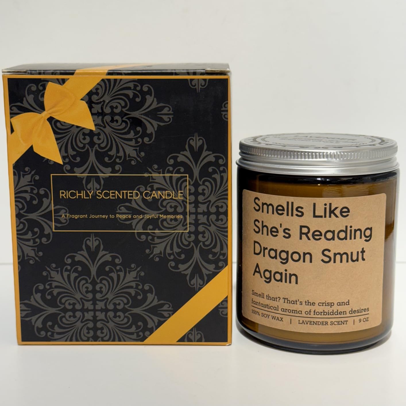 GSPY Romantasy Book Candle, Fantasy Reader Gifts, Dragon Gifts for Women | Reading, Bookish Christmas, Romantasy Gifts for Nerdy, Funny Birthday Gifts for Fantasy Book Lovers, Dragon Lover, Librarian customer photo 2