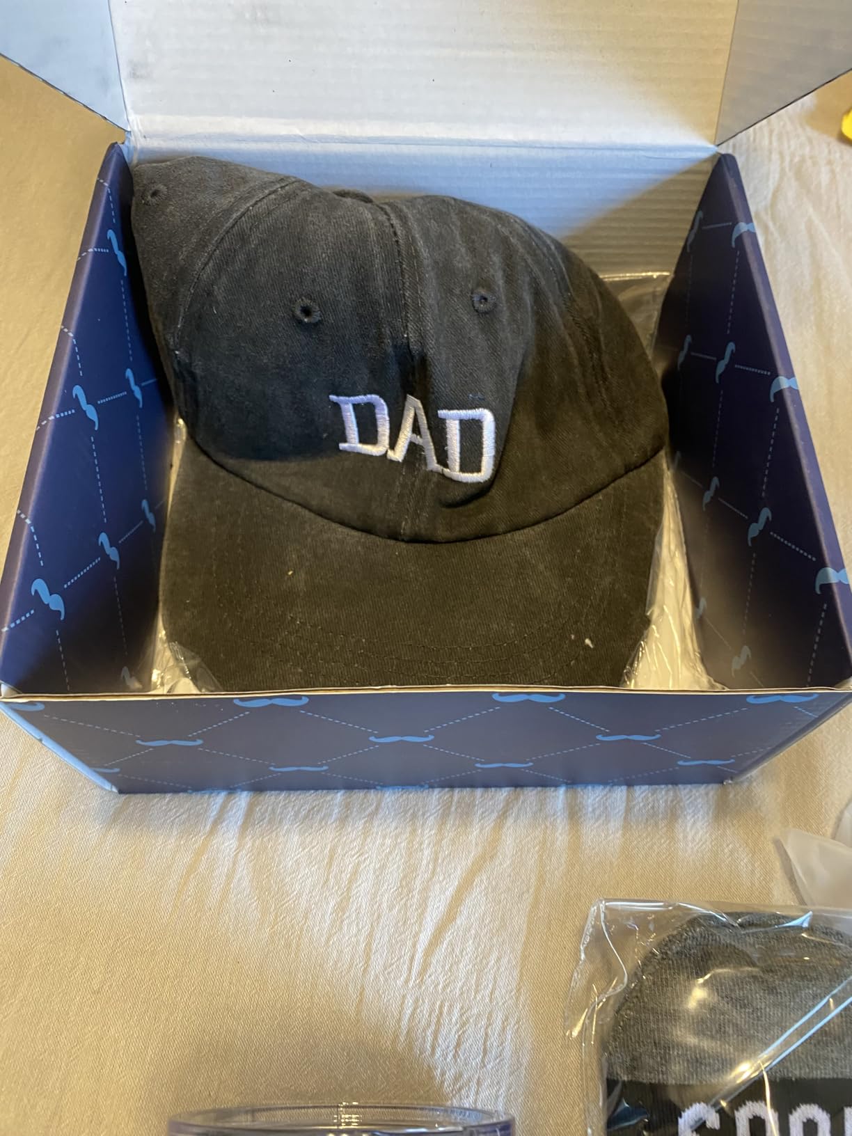 2026 New Dad Gifts Box, 9 Pcs First Time Dad Gifts, Dad to Be Gifts for 1st Time with Tumbler Hat Onesie Socks Keychain for Baby Shower, Unique Kit for Soon to Be or Expecting Father customer photo 2