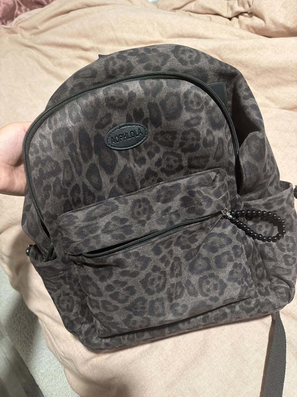 Fashion Cheetah Backpack Shoulder Bag, Trendy y2k Design Daypack Bookbag Leopard Print Coquette Purse Women Men Daily customer photo 1