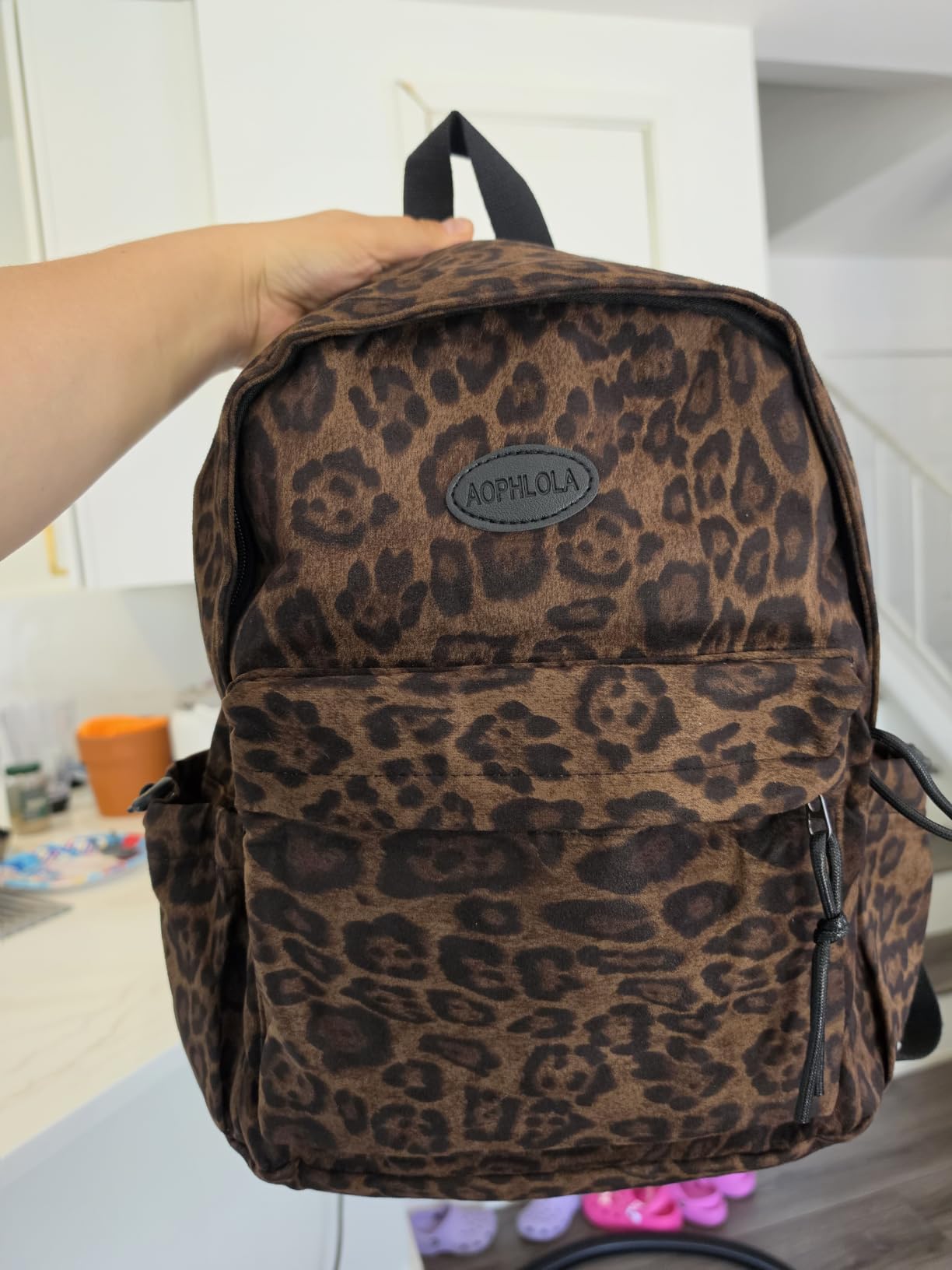 Fashion Cheetah Backpack Shoulder Bag, Trendy y2k Design Daypack Bookbag Leopard Print Coquette Purse Women Men Daily customer photo 2