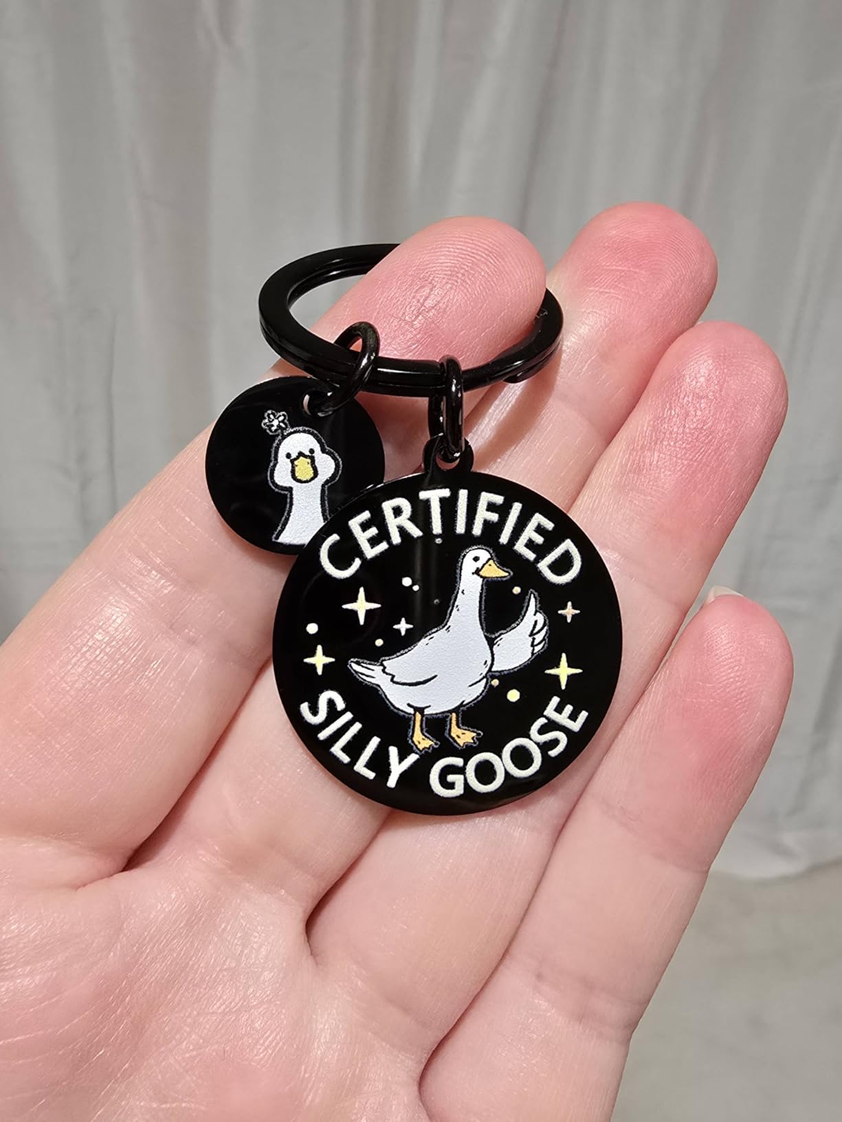 Funny Silly Goose Keychain for Teen Girls Women Men Goose Decor | Funny Gag Gifts for Friends Coworkers Novelty Keychains White Elephant Gifts for Adults Stocking Stuffers for Teen Girls customer photo 2