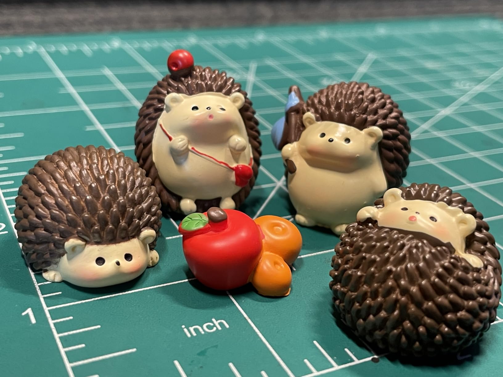 6 PCS Hedgehog Decor Car Dashboard Decorations, Fairy Garden Accessories | Kiofs Mini Hedgehog Figurines Car Gifts for Women Interior, Cute Desk Pets customer photo 1