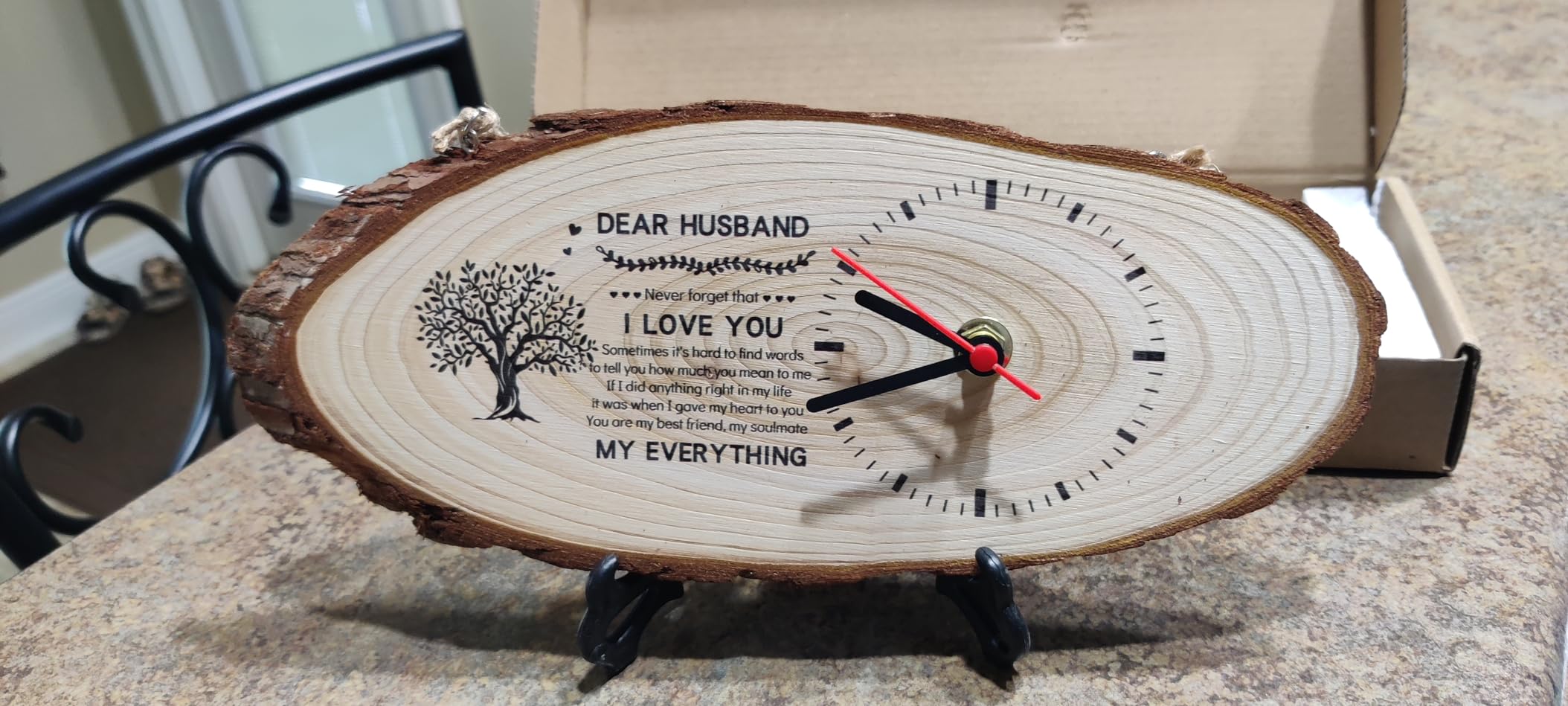 BeauGift Grandpa Gifts, Fathers Day Birthday Gifts for Grandpa from Grandkids, Wooden Clock Best Grandfather Ever Gifts customer photo 1