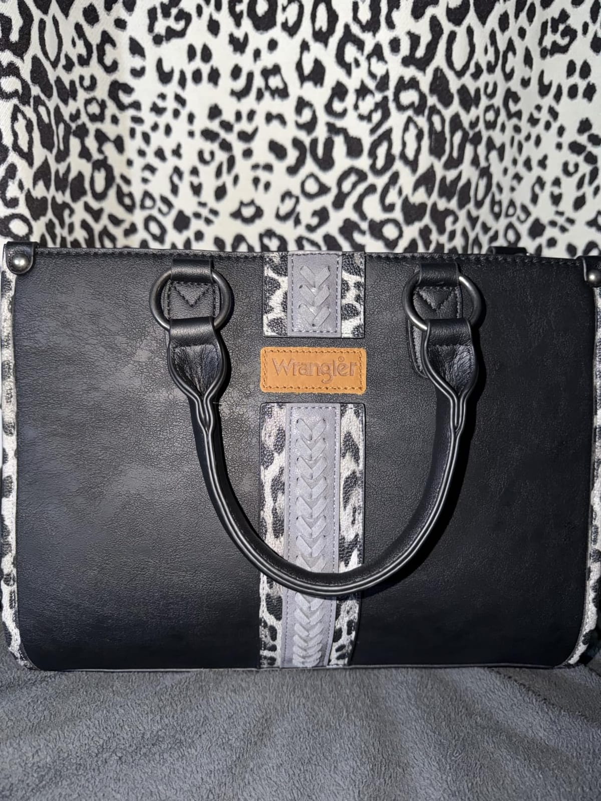 Wrangler Animal Print Tote Bag for Women Western Purse Boho Top Handle Satchel Handbag customer photo 2