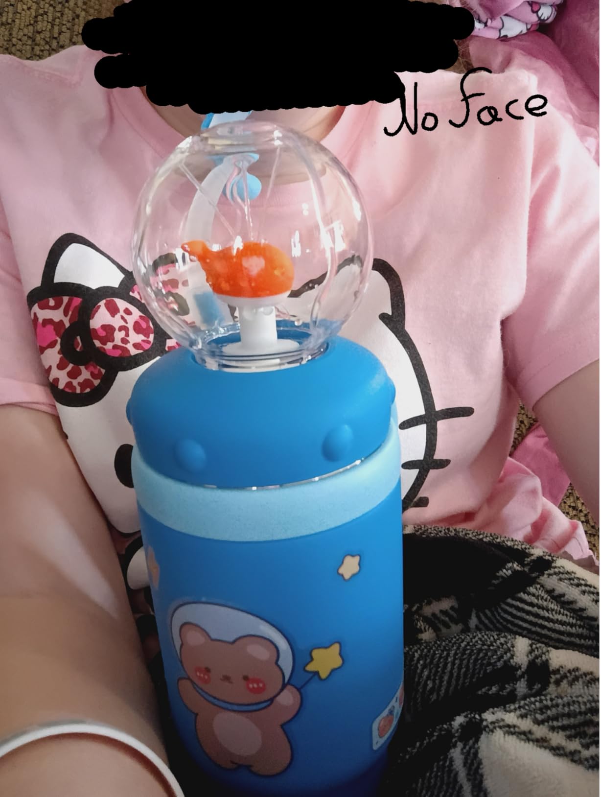 Drinking Cup With Whale Squirt, 24oz Whale Water Bottle with Handle, Insulated Stainless Steel Whale Water Cups With Two Silicone Soft Tip, Leak-Proof Whale Fountain Bottle customer photo 1