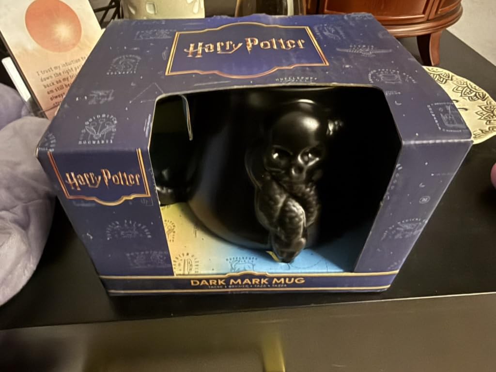 Paladone Harry Potter Dark Mark Nagini Snake Mug, Officially Licensed 400ml Black Ceramic Coffee Cup, Death Eater Design, Wizarding World Merchandise, Gift for Adults & Potterheads customer photo 1