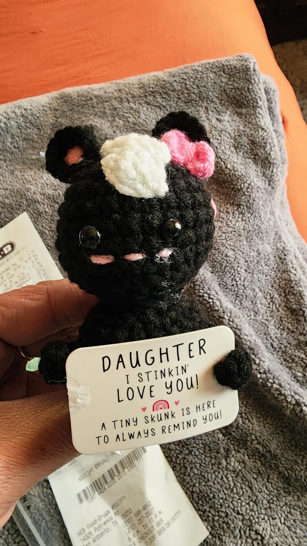 Crochet Skunk Valentines Day Gifts - Cute Handmade Plush customer photo 2