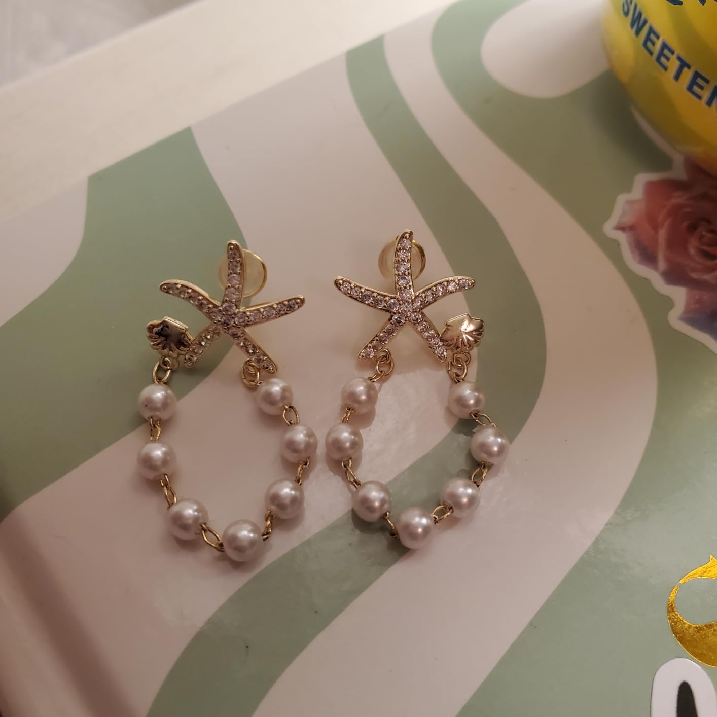 Gold Earrings for Women - 14K Gold/Silver Plated Small Shell, Starfish, Turtle, Seahorse, Octopus, Cicada Stud Earrings Set Summer Beachy Jewelry for Women Gifts customer photo 1