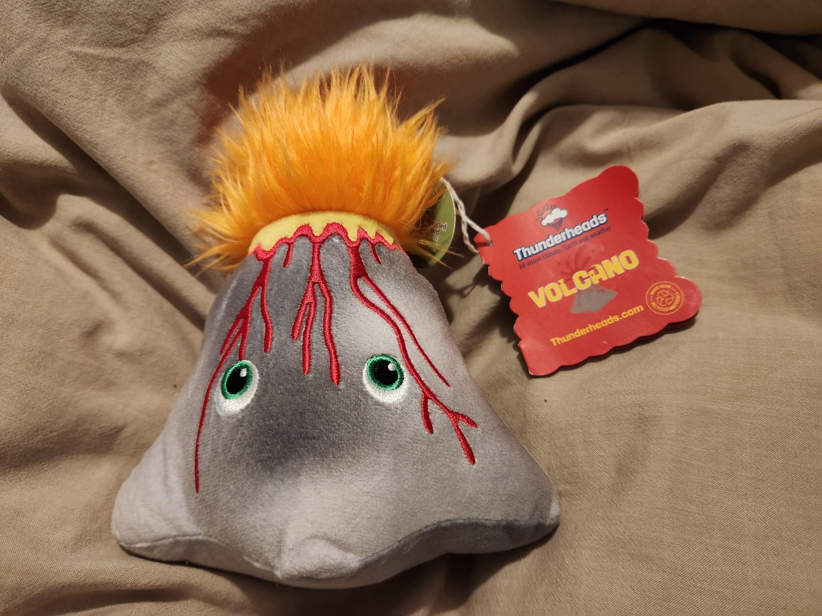 Thunderheads Volcano Plush, Earth Science Plushie with Colorful Lava and Erupting Design, Educational Fact Card STEM, goes Well with Volcano Kit, Geology Gift for Families, Friends and Adventurers customer photo 1