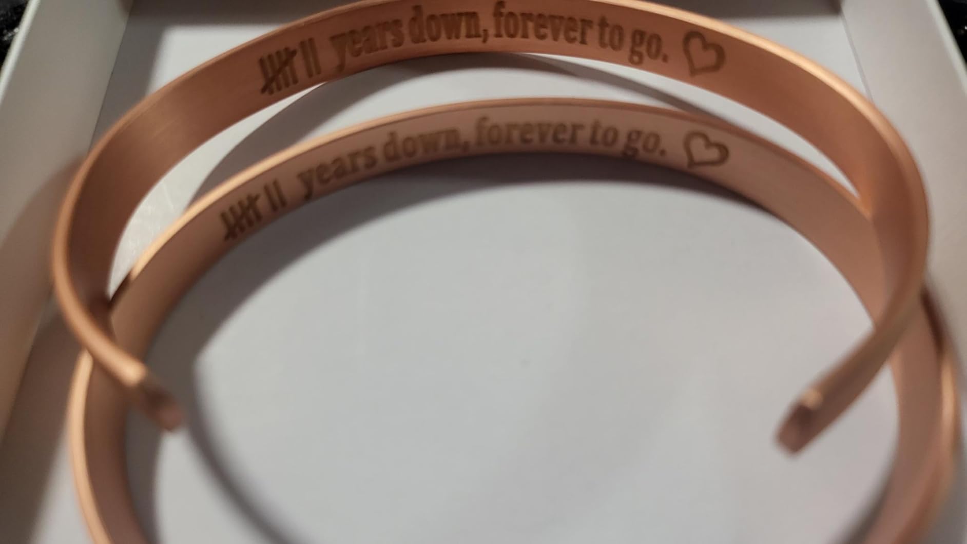 MagEnergy 7 Year Anniversary Copper Gifts for Him Her Couples-Bracelet | Copper Bracelet for Men Women 2Pcs, Husband, Wife, 7th Wedding Anniversary, Engraved Adjustable Cuff, Jewelry Gift customer photo 1
