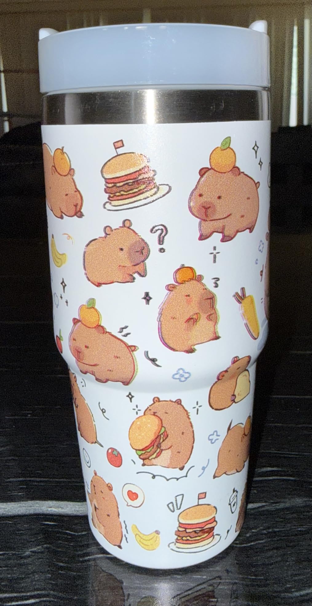 14oz Kid Highland Cattle Yak Tumbler with Handle Straw, Highland Cow Gifts | Leakproof, BPA Free, Stainless Steel Insulated Water Cup for Boys Girls - Farm Animal Cow Children Birthday Gift Cup customer photo 1