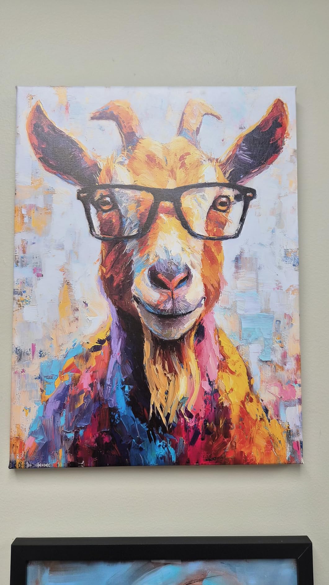 Graffiti Fox Canvas Wall Art Colorful Banksy Fox Pictures Pop Art Painting Funny Foxes Prints Modern Animal Artwork for Bathroom Living Room Bedroom Office Framed Wall Decor 12