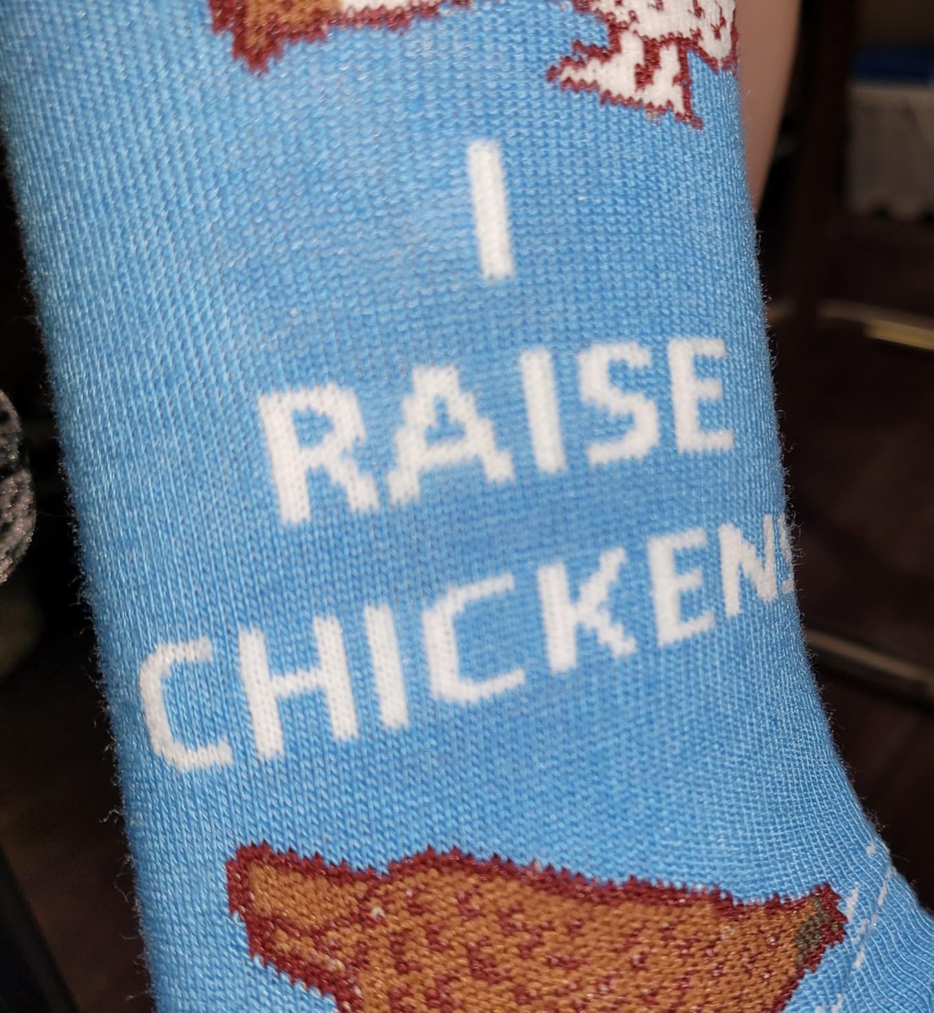 6 Pairs Novelty Chicken Socks for Men Fun Farmhouse Rooster Hen Cotton Crew Socks Chicken Gifts customer photo 1
