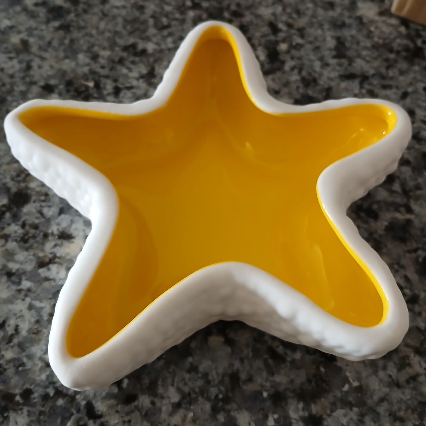 Starfish Jewelry Dish for Coastal Bathroom Decor, Ceramic Trinket Tray and Ring Holder with Glossy Blue Glaze, Beach Decor for Bedroom or Guest Room, Gift for Women customer photo 1