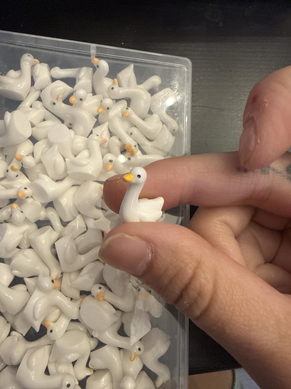 36pcs Mini Resin Goose Figurines, Tiny Animal Figurine Bulk | Small Desk Goose Decor for Garden Lawn Yard Micro Landscape Aquarium Potted Ornament DIY Craft customer photo 1