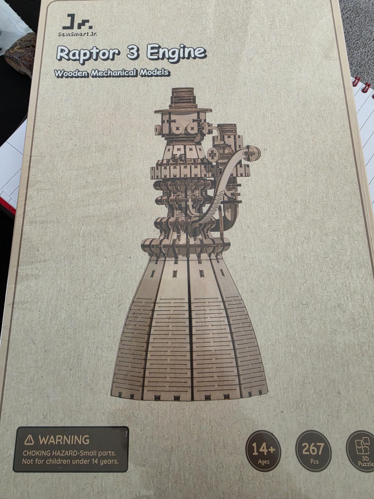 SainSmart Jr. SpaceX Starship Raptor 3 Engine 3D Wooden Puzzles for Adults - DIY Rocket Engine Model Kit customer photo 2