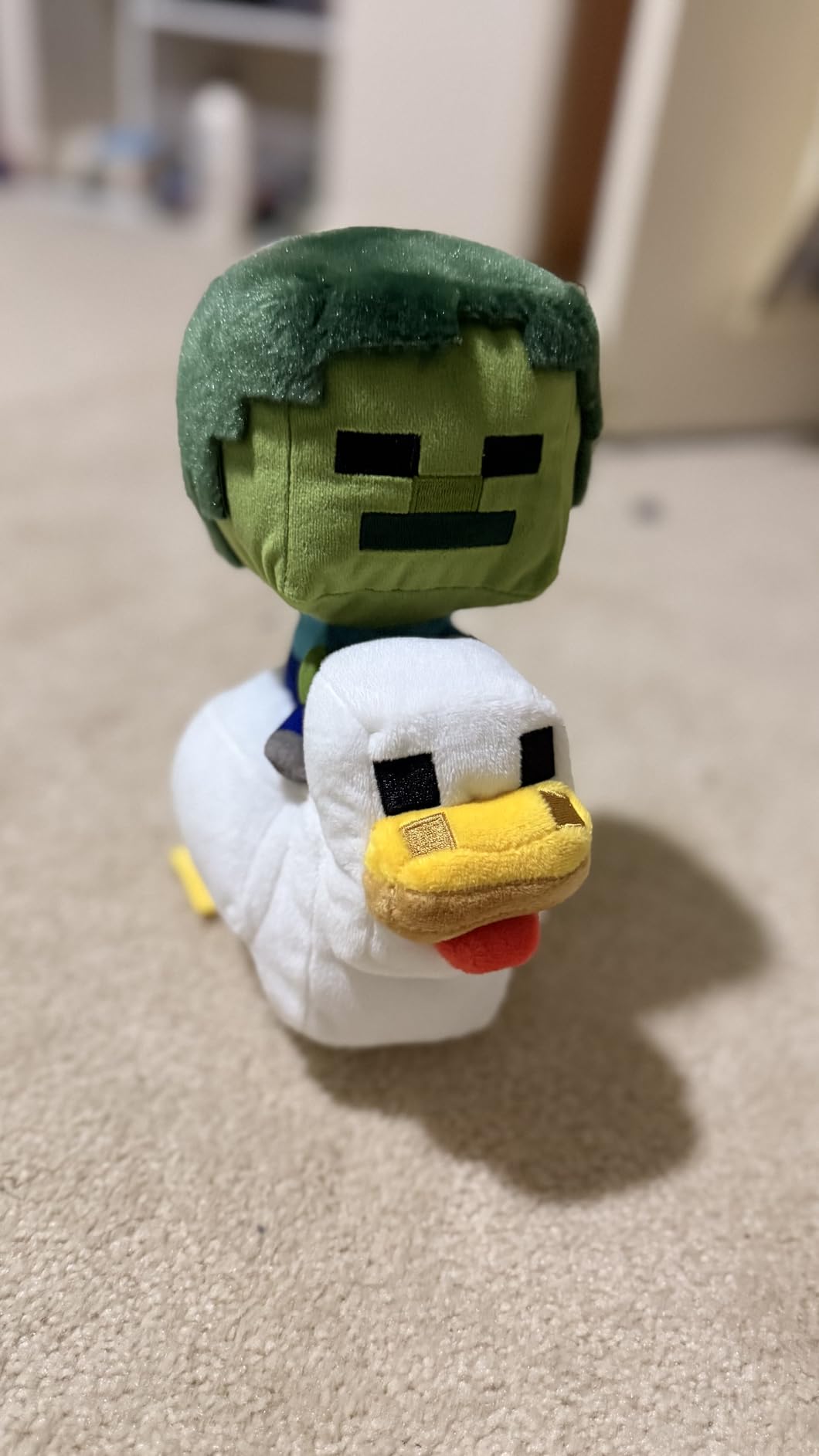 Mattel Minecraft Plush Zombie Chicken Jockey Toy, Collectible Stuffed Animal, 8-inch Soft Doll Inspired by Video Game Character customer photo 2
