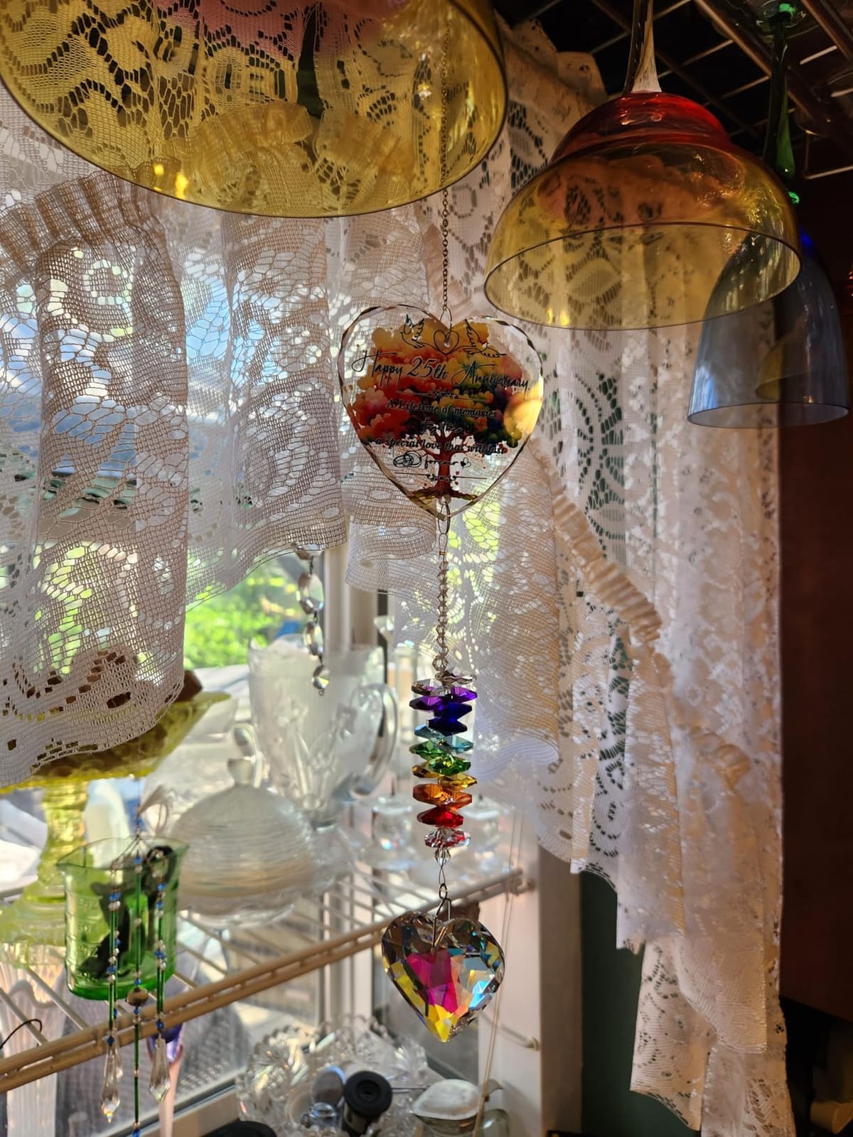 30th Anniversary Crystal Suncatcher Gifts for Women, Men, Him, Her | 30th Anniversary Wedding Gifts for Couples, 30 Year Anniversary Wedding Gifts for Husband Wife, Pearl Anniversary Home Decor customer photo 1