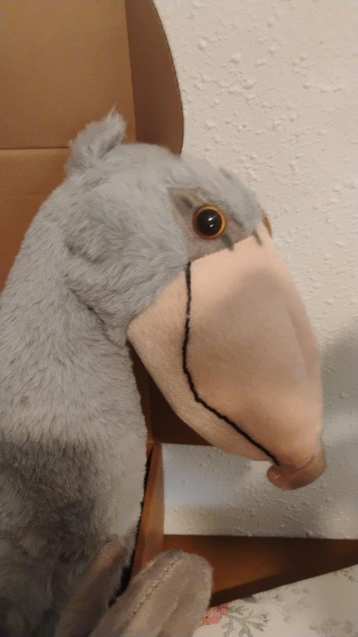 Large Shoebill Stuffed Animal 12'' Stork Plush Grey Bird Pillow Home Decor customer photo 1