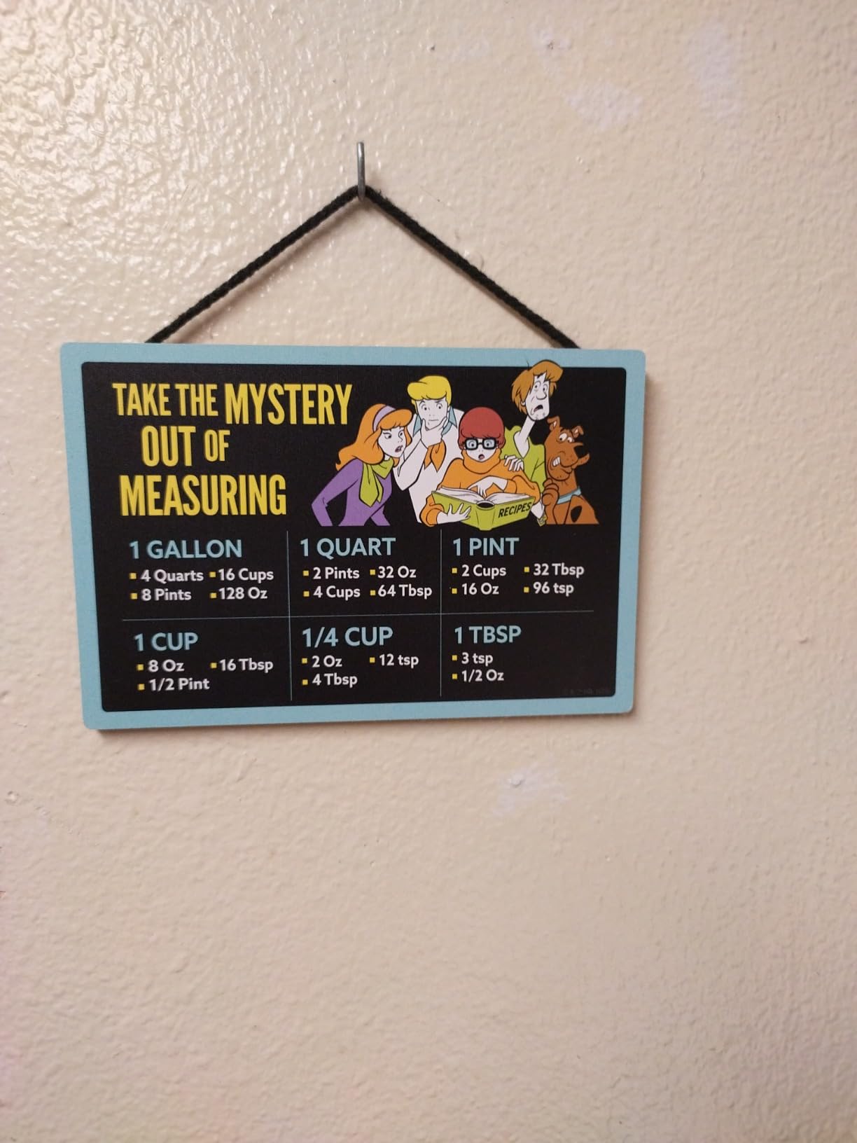 Ghostbusters Stay Puft Hanging Wood Measuring Sign | Fun Marshmallow Man Kitchen Conversion Chart customer photo 2