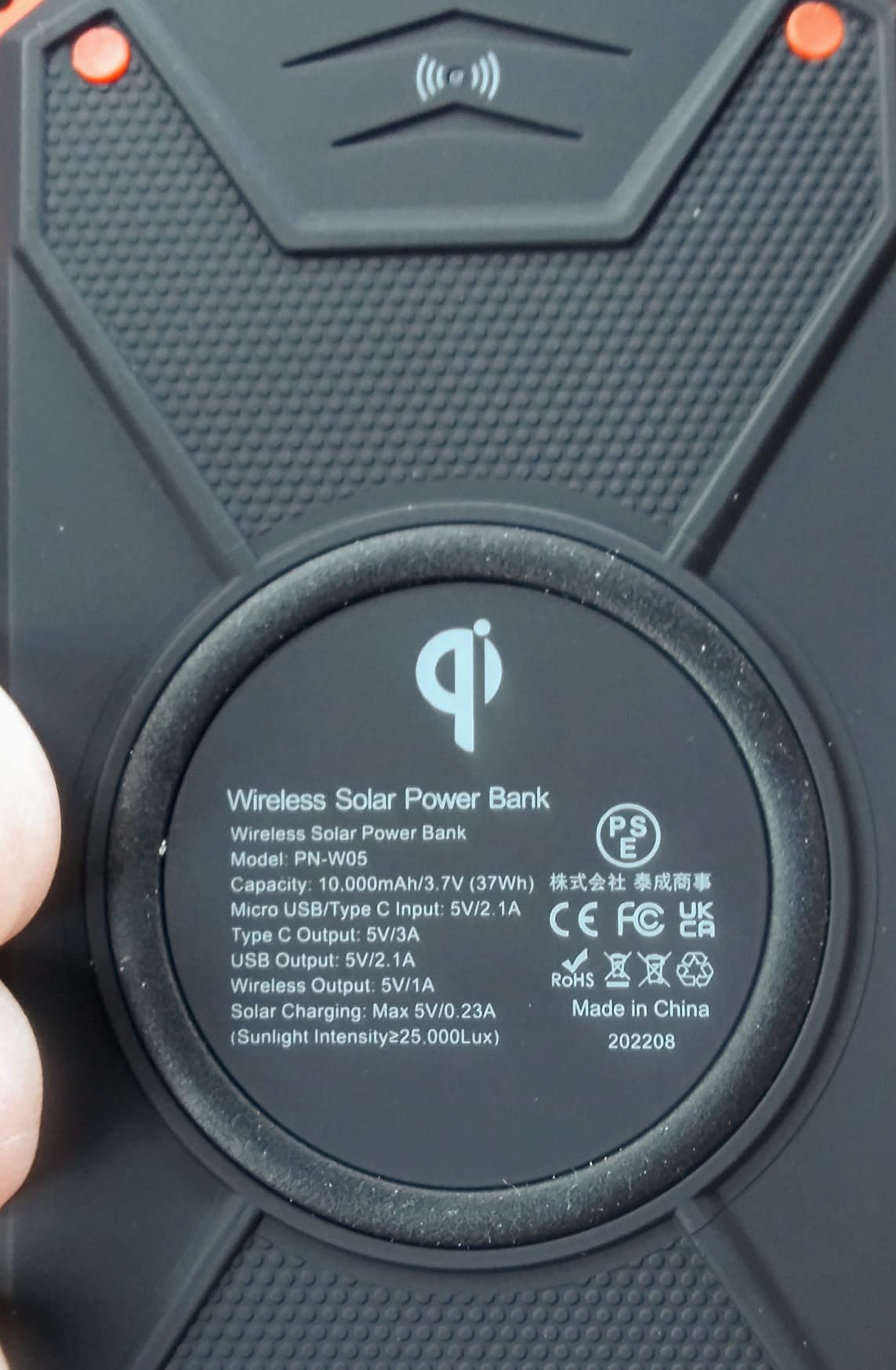 BLAVOR Solar Power Bank 10,000mAh, Portable Wireless Charger, 20W Fast Charging External Battery Pack with USB C for Cell Phones, Solar Panel Charging with Dual Flashlight for Camping customer photo 2