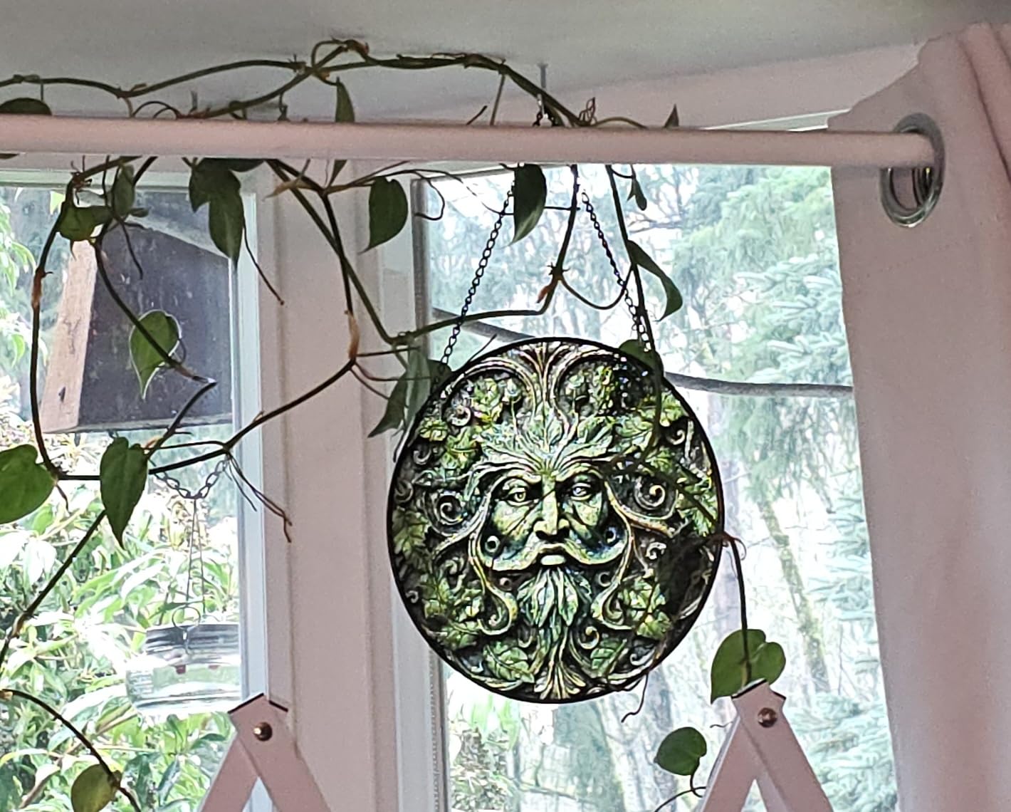 Wildflower Stained Glass Suncatcher, Stained Glass Window Hanging, 8 Inch Wildflower Window Decor, Suncatcher, Florist Gift, Gift for Flower Lovers customer photo 1