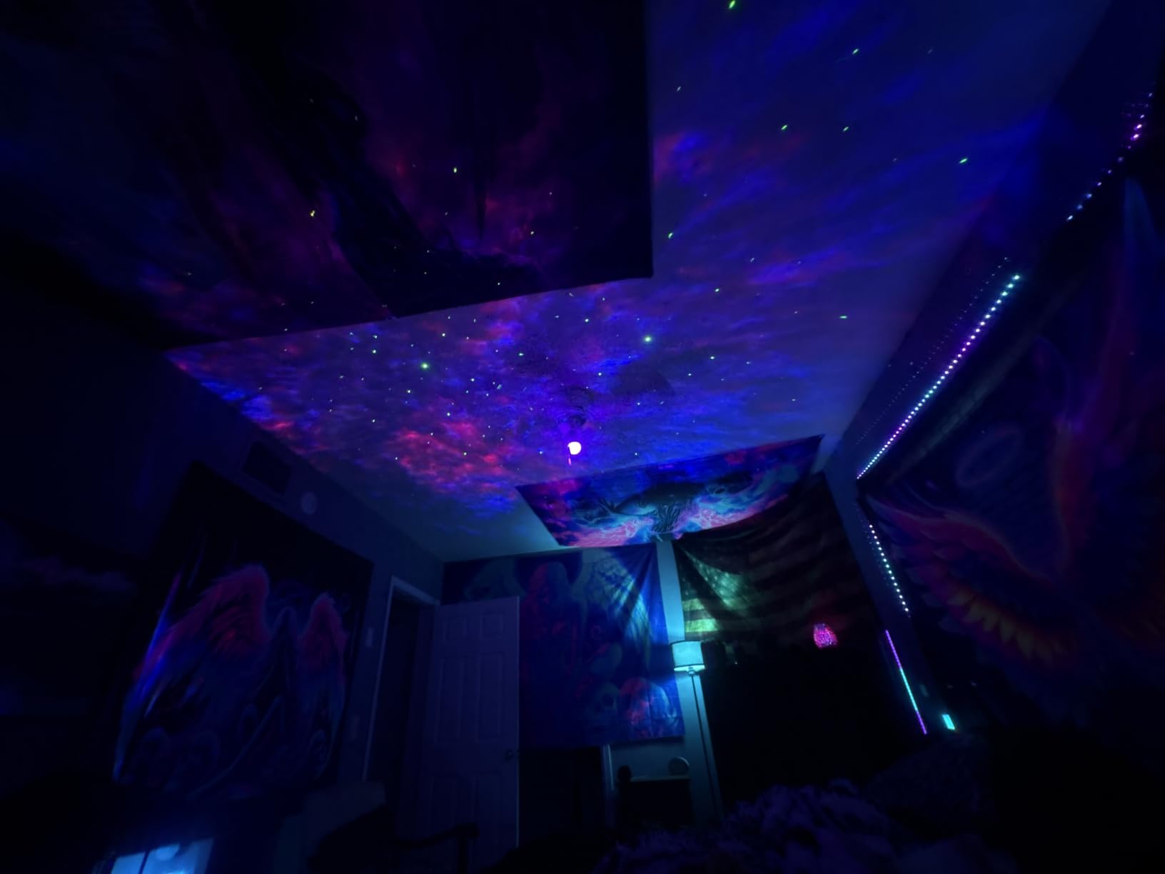 Govee Star Projector Lights, 7-Zone Colorful Nebula Effect, Compatible with Matter, 540ft² Coverage, LED Ceiling Lights for Bedroom, 50+ Scenes, 18 White Noise, Room Decor, Gifts for Kids, Sleep Lamp customer photo 2
